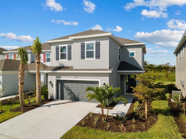 view of front of house featuring a garage