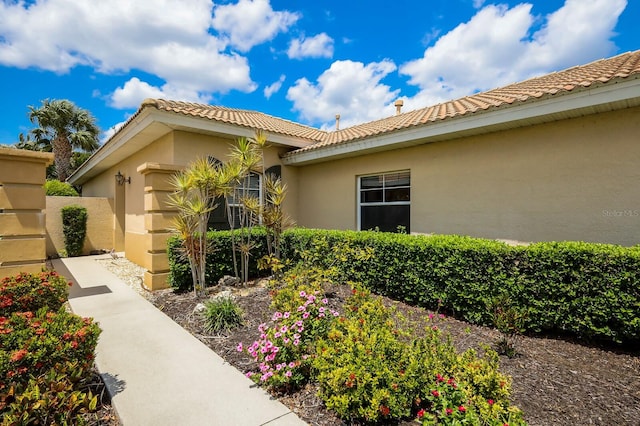 entrance to property featuring a garage