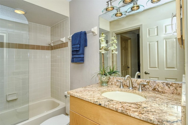 4416 Weybridge Unit 90, Sarasota, FL 34235 - bathroom with toilet, vanity, and shower / bath combination