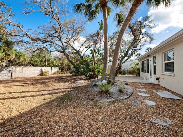 view of yard with a patio