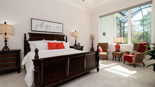 9260 Swaying Branch Rd, Sarasota, FL 34241 - bedroom featuring crown molding