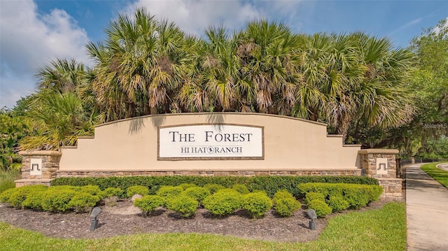 view of community sign