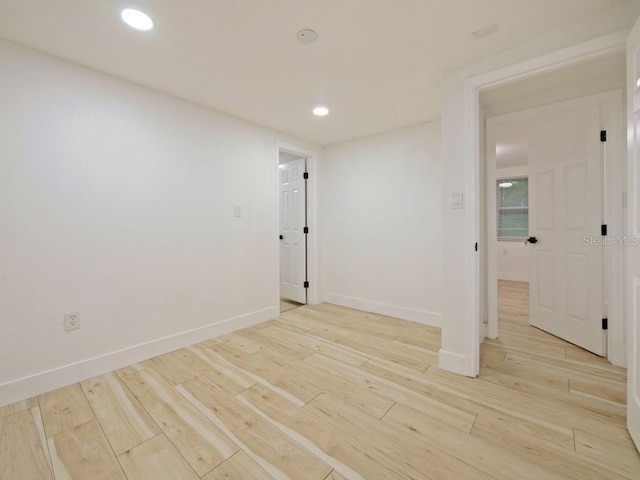 empty room featuring light hardwood / wood-style floors