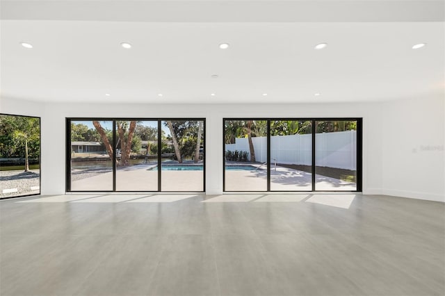 spare room featuring light wood-type flooring