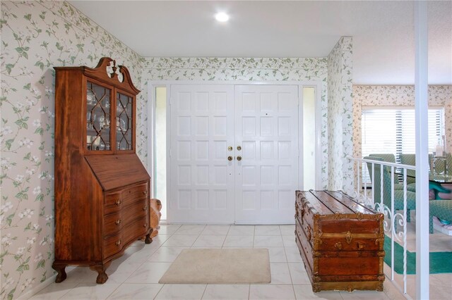 view of tiled entryway