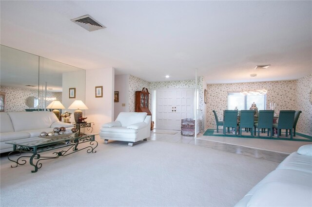 view of carpeted living room