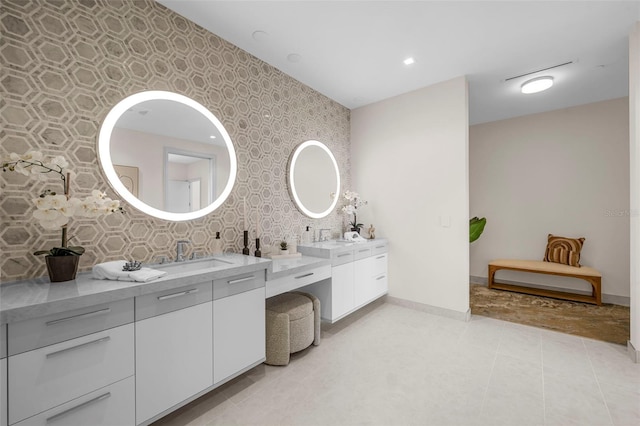 bathroom with vanity