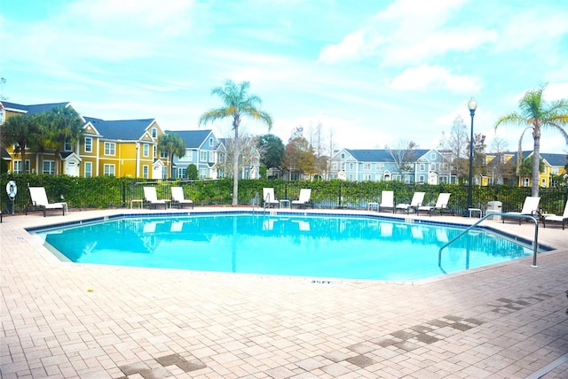 view of pool featuring a patio area