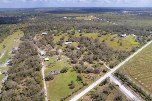 bird's eye view featuring a rural view