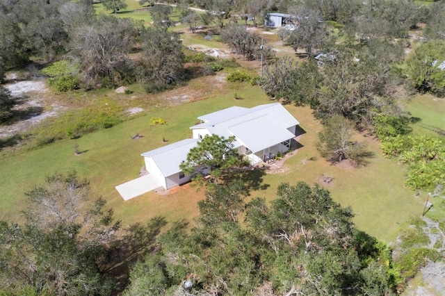 aerial view with a rural view