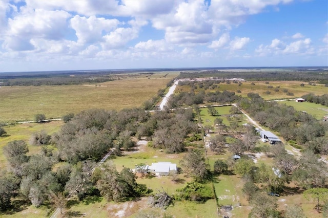 drone / aerial view with a rural view