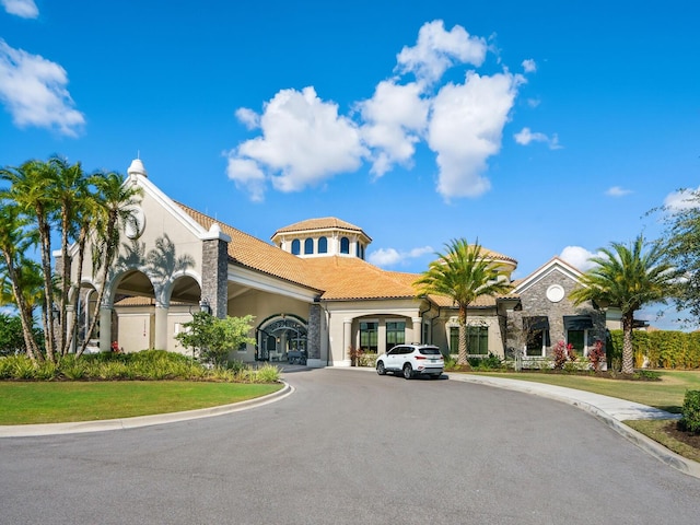 view of mediterranean / spanish house