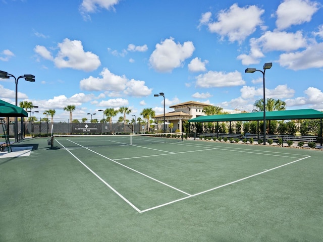 view of tennis court