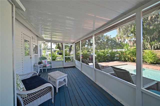 view of sunroom / solarium