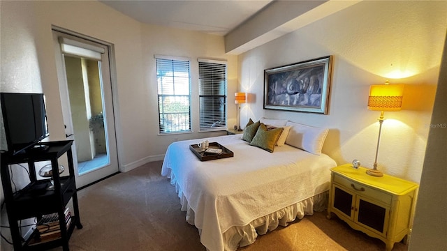 view of carpeted bedroom