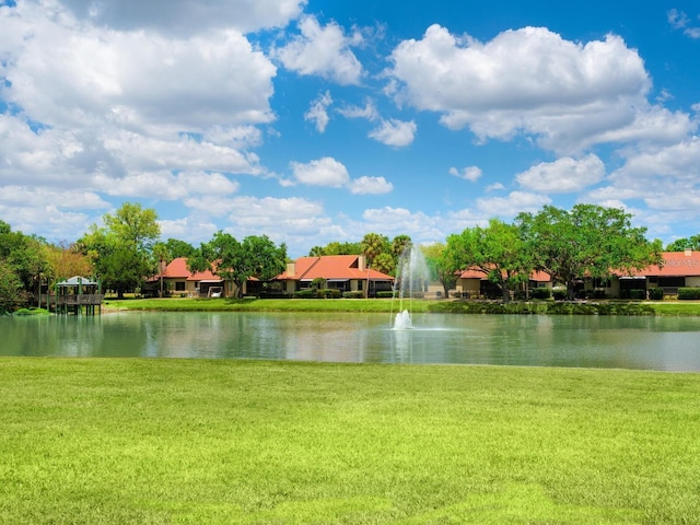 view of water feature