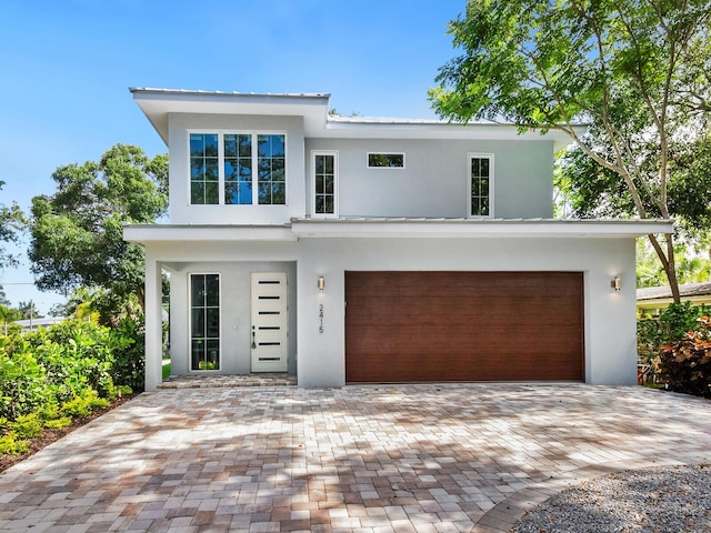 modern home with a garage