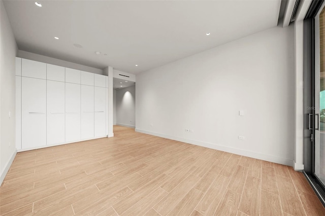 interior space featuring light wood-type flooring