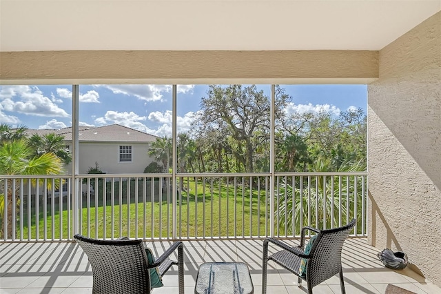 view of sunroom