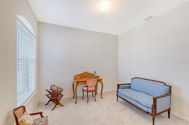 4517 Streamside Ct Unit 1905, Sarasota, FL 34238 - sitting room featuring plenty of natural light, light carpet, and baseboards