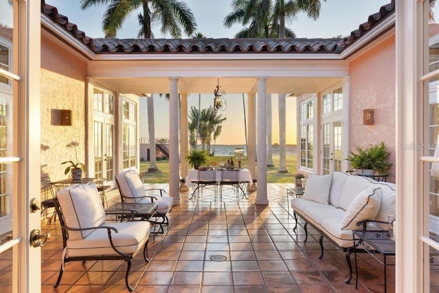 4511 Bay Shore Rd, Sarasota, FL 34234 - sunroom with french doors