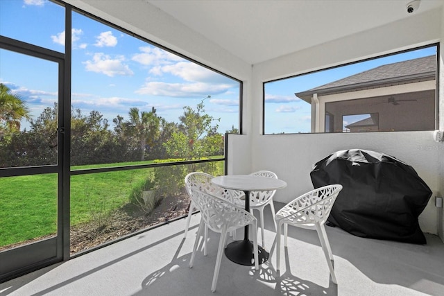 view of sunroom / solarium