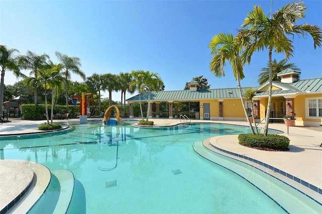 view of pool with a patio