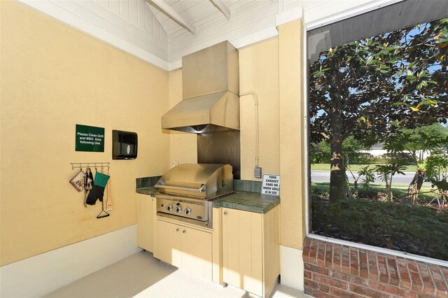 view of patio with grilling area