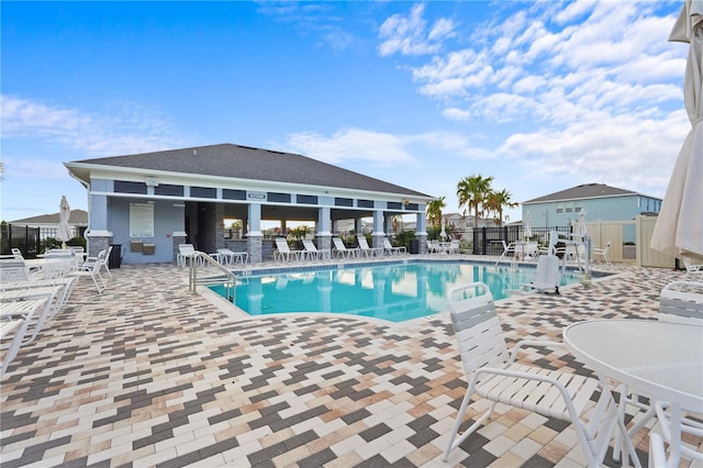 view of pool with a patio