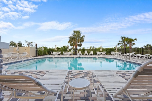 view of pool with a patio