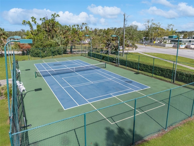 view of tennis court