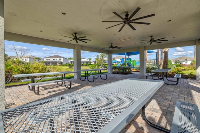 view of community featuring a patio area