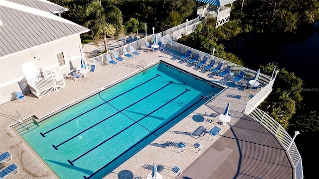 view of pool with a patio