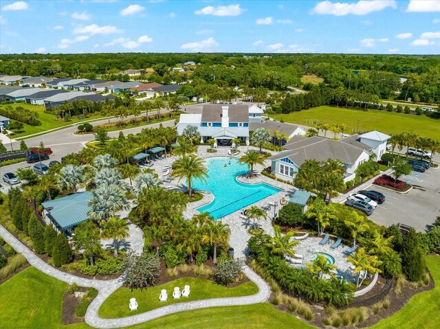 4704 Foxtail Dr, Parrish, FL 34219 - drone / aerial view of a pool area