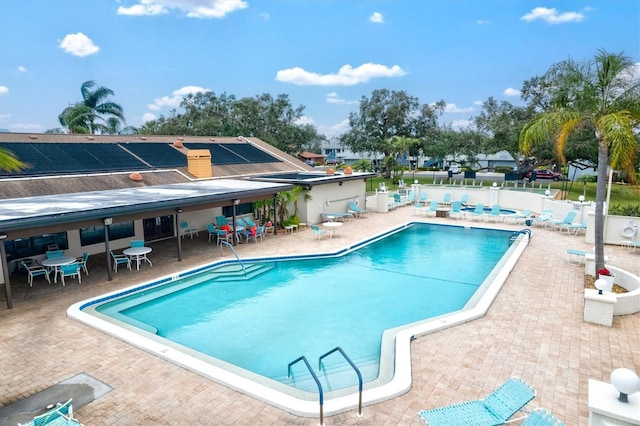 view of pool with a patio area