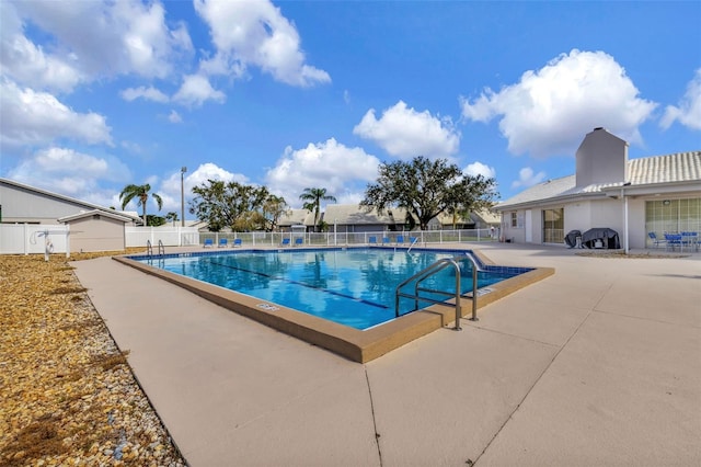 view of pool with a patio