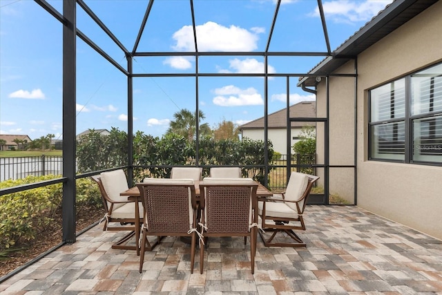 view of sunroom
