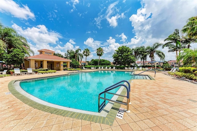 view of pool with a patio