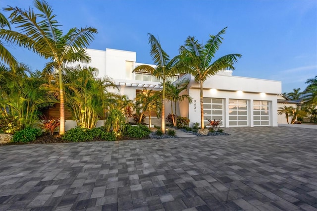 view of front of home featuring a garage