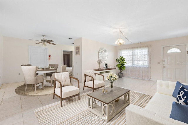 6352 Coniston Ter, North Port, FL 34287 - living room with light tile patterned flooring and baseboards