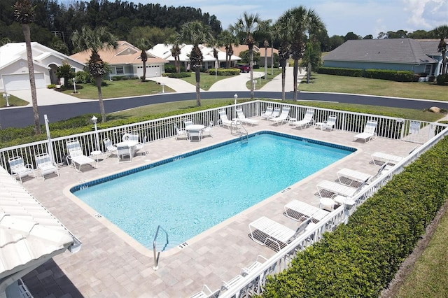 view of pool with a patio area