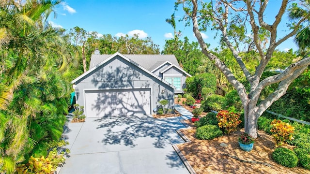 view of front of home featuring a garage