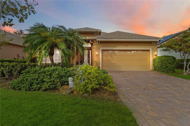 view of front of home featuring a garage