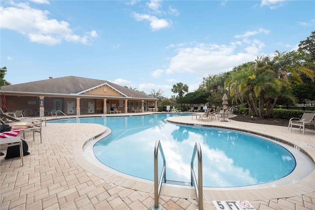 view of pool with a patio