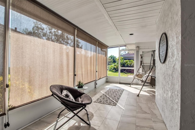 view of sunroom