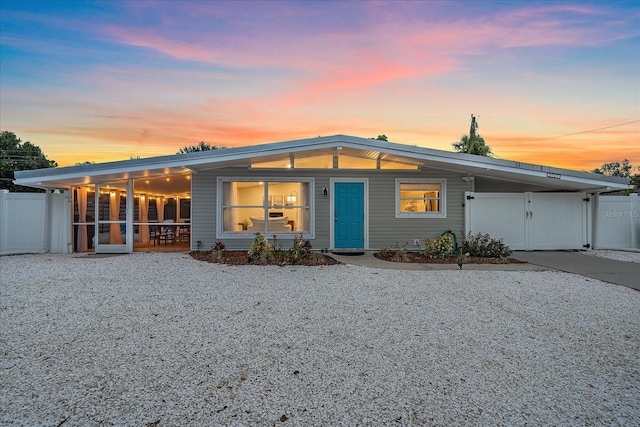 view of front of home with covered porch