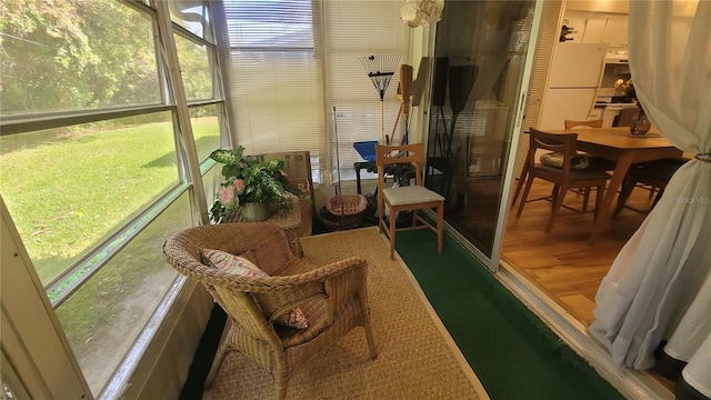 view of sunroom