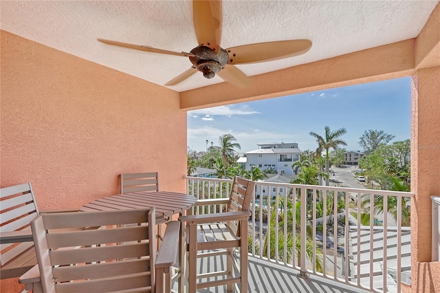 467 Canal Rd Unit 467, Sarasota, FL 34242 - balcony featuring ceiling fan and a residential view