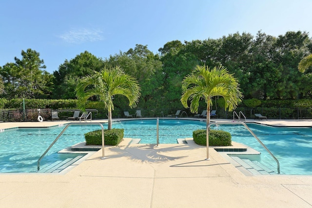 view of pool with a patio