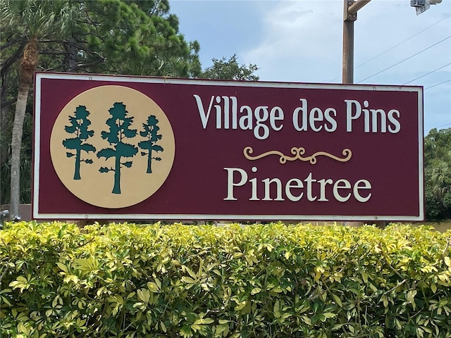 view of community sign